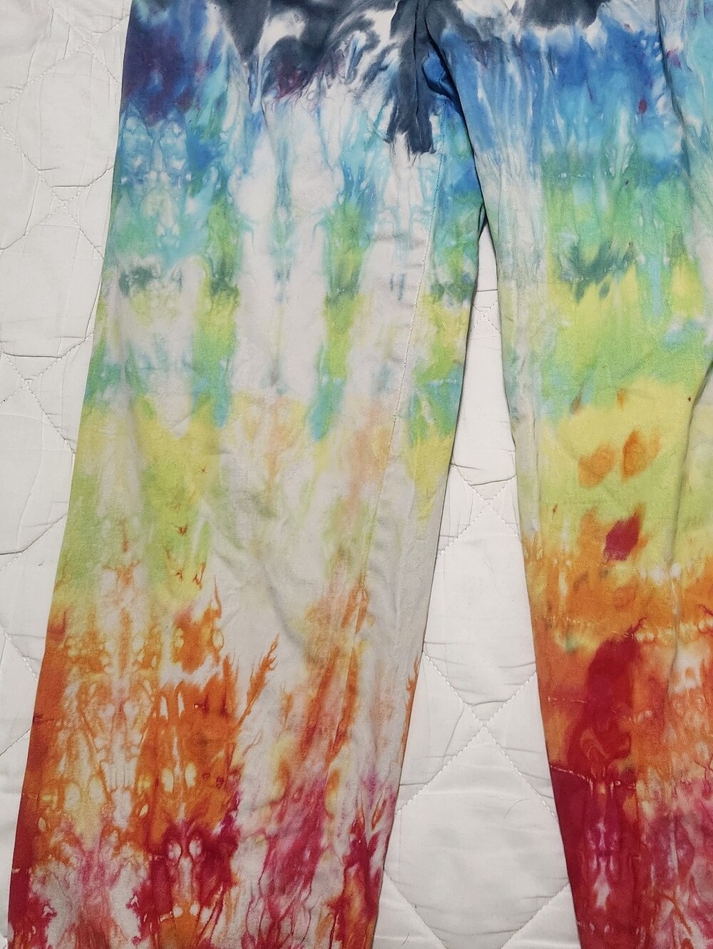 GAP Multicolor Rainbow Tie-Dye Wide Leg Pants